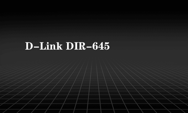 D-Link DIR-645