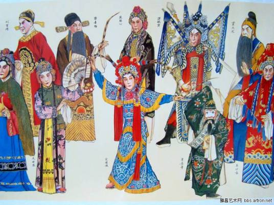 同光十三绝（沈蓉圃绘制工笔写生戏画像）