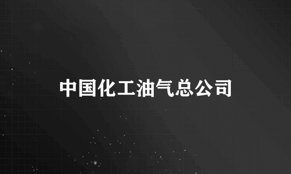 中国化工油气总公司