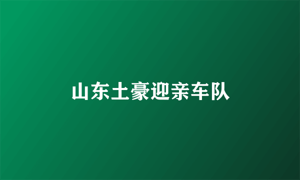 山东土豪迎亲车队