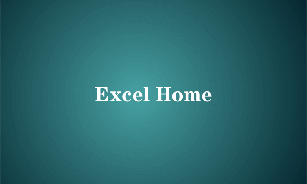 Excel Home