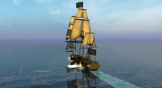 燃烧海洋上的海盗