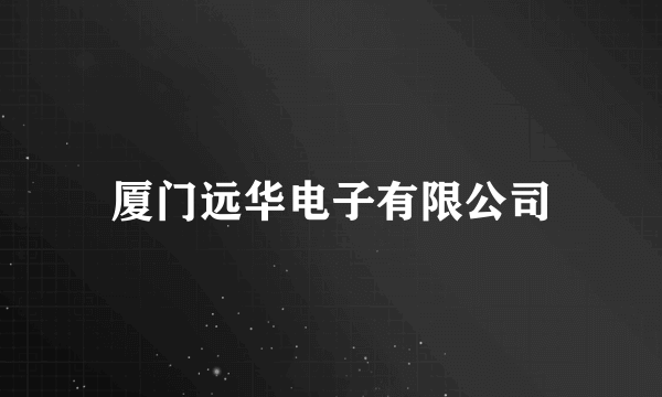 厦门远华电子有限公司