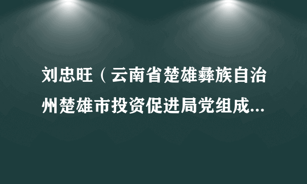 刘忠旺（云南省楚雄彝族自治州楚雄市投资促进局党组成员、副局长）