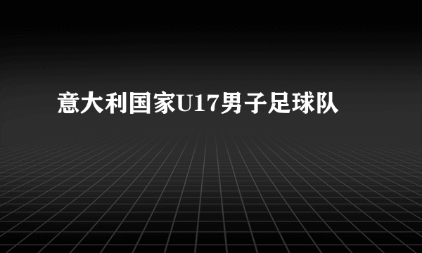意大利国家U17男子足球队