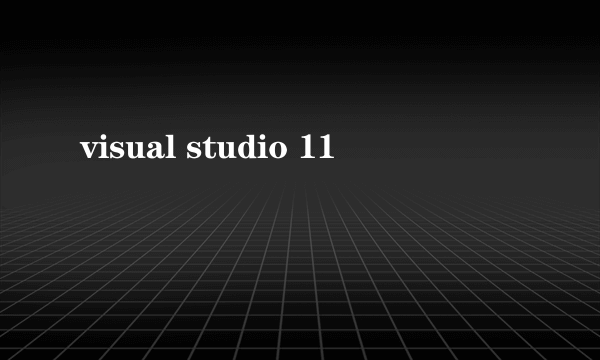 visual studio 11