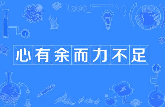心有余而力不足