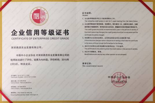 企业信用等级