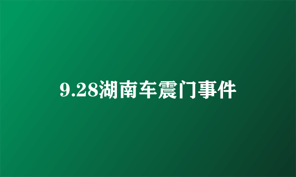 9.28湖南车震门事件