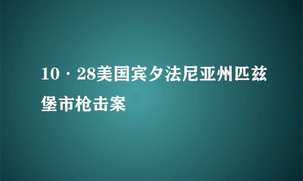 10·28美国宾夕法尼亚州匹兹堡市枪击案