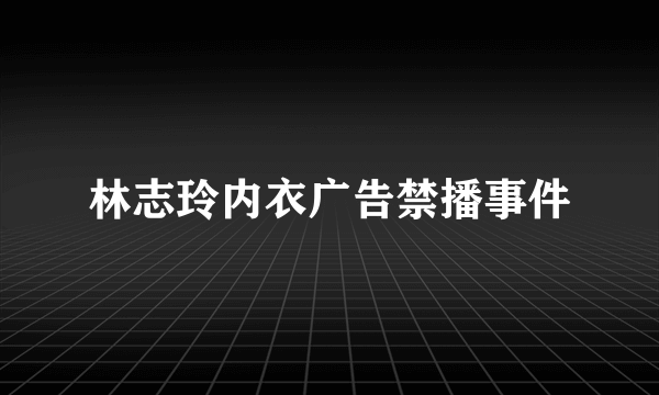 林志玲内衣广告禁播事件