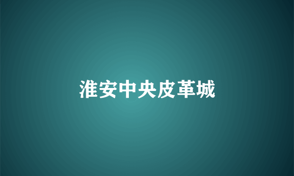 淮安中央皮革城