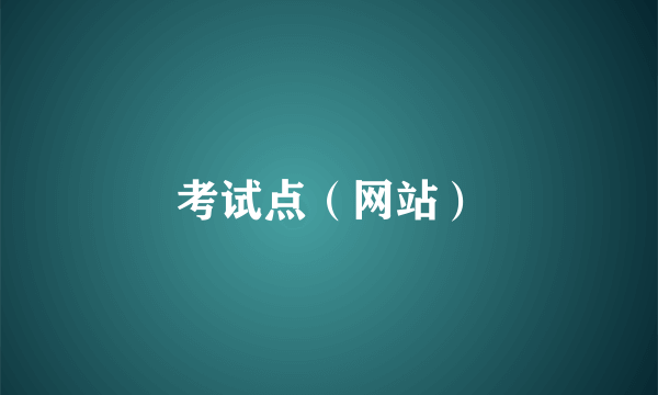 考试点（网站）