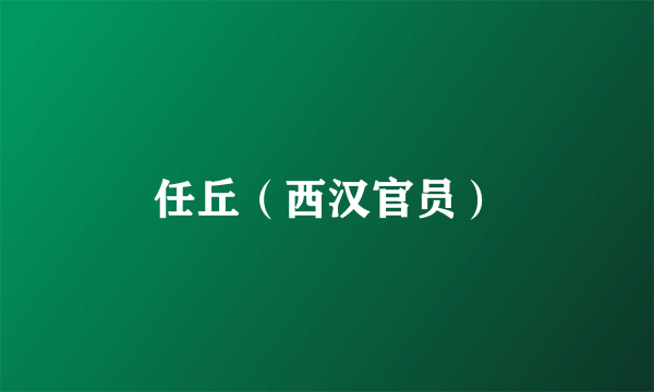 任丘（西汉官员）