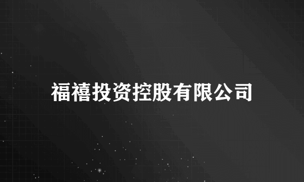 福禧投资控股有限公司
