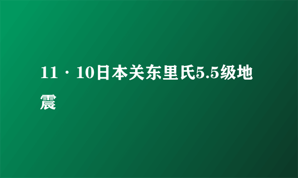 11·10日本关东里氏5.5级地震