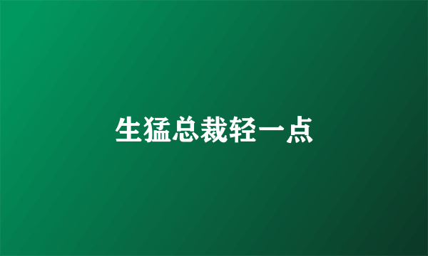 生猛总裁轻一点