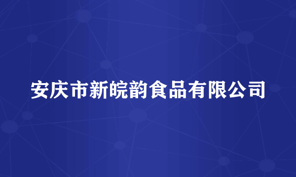 安庆市新皖韵食品有限公司