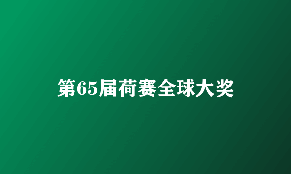 第65届荷赛全球大奖
