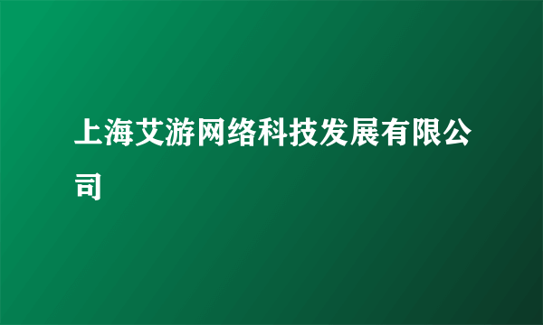 上海艾游网络科技发展有限公司