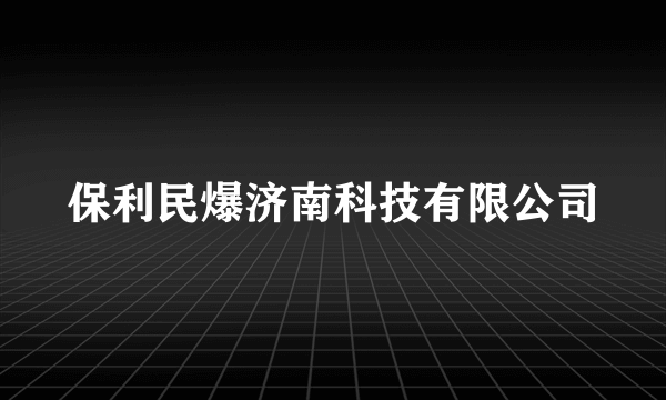 保利民爆济南科技有限公司