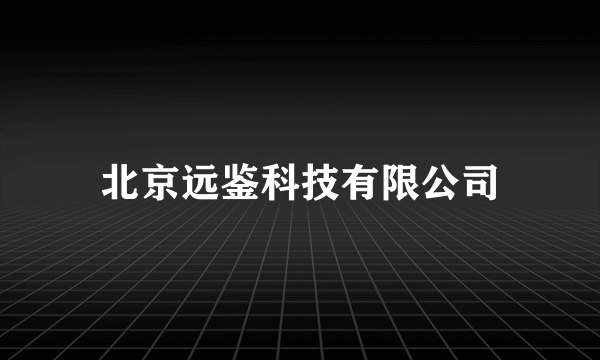 北京远鉴科技有限公司