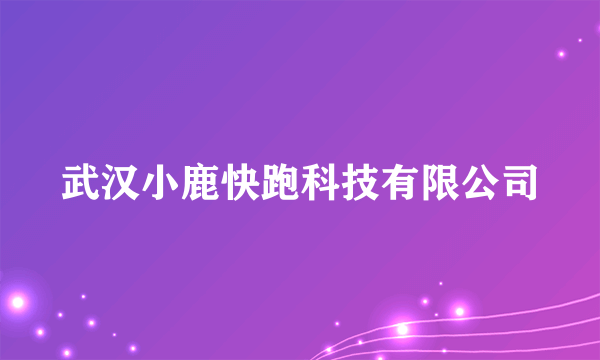 武汉小鹿快跑科技有限公司
