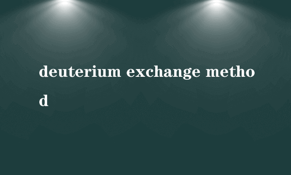 deuterium exchange method