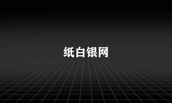 纸白银网