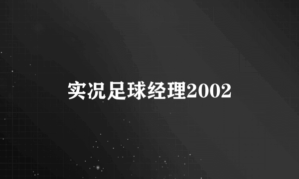 实况足球经理2002