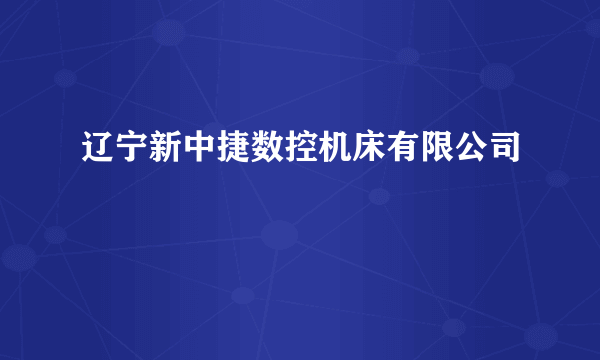 辽宁新中捷数控机床有限公司