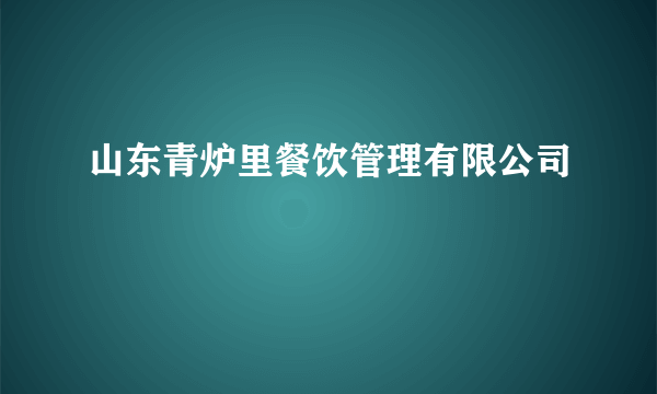 山东青炉里餐饮管理有限公司