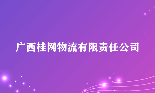 广西桂网物流有限责任公司
