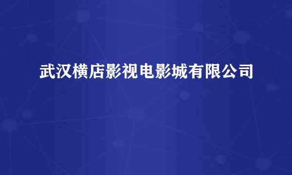 武汉横店影视电影城有限公司
