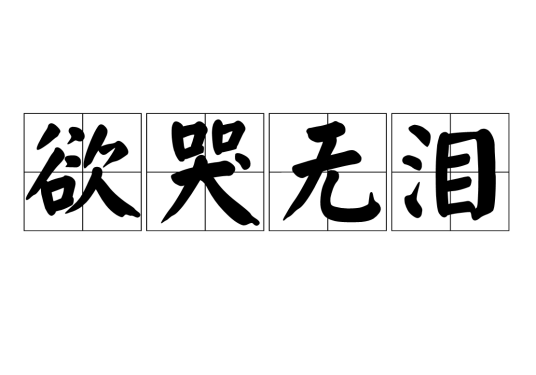 欲哭无泪（汉语词语）