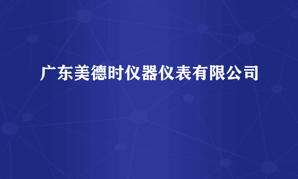 广东美德时仪器仪表有限公司
