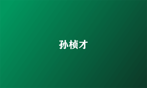 孙桢才