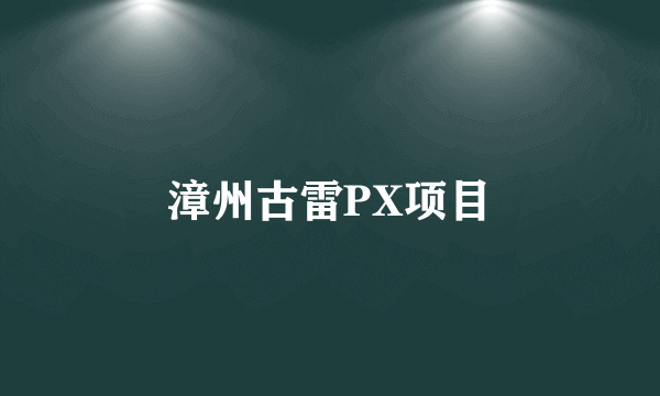 漳州古雷PX项目