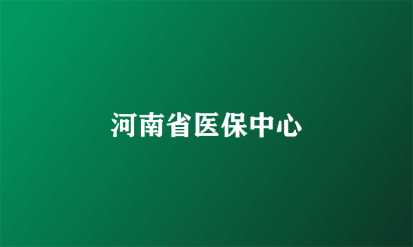 河南省医保中心