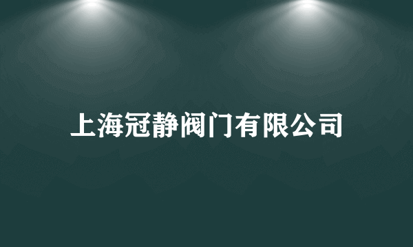 上海冠静阀门有限公司