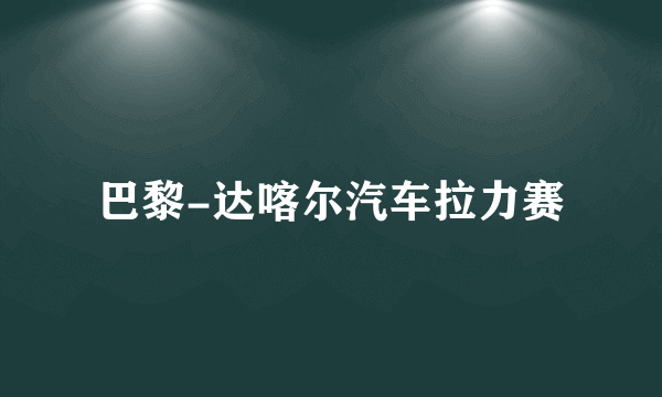 巴黎-达喀尔汽车拉力赛