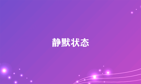 静默状态