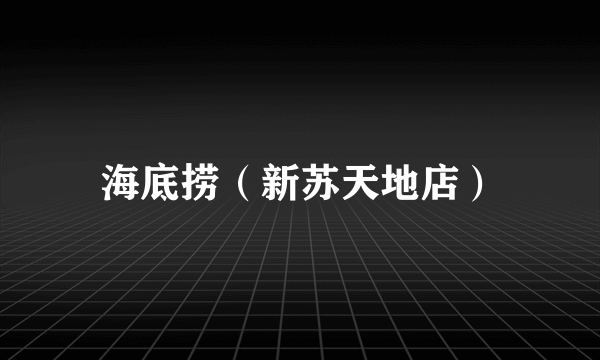 海底捞（新苏天地店）