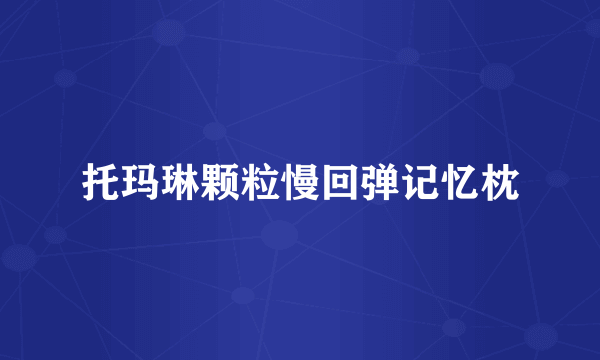 托玛琳颗粒慢回弹记忆枕