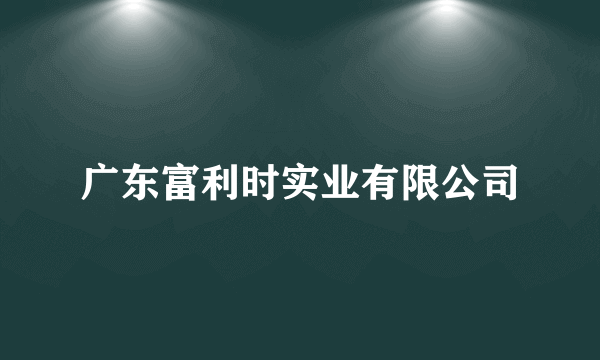广东富利时实业有限公司
