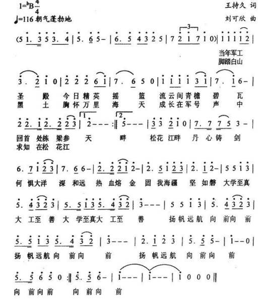 哈尔滨工程大学校歌