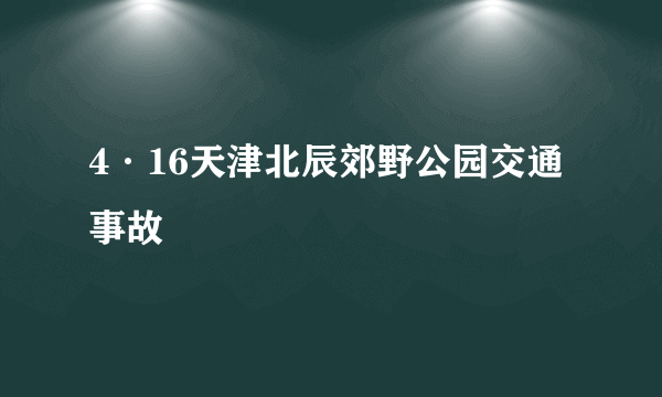 4·16天津北辰郊野公园交通事故