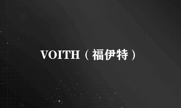 VOITH（福伊特）