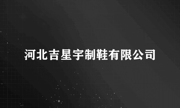 河北吉星宇制鞋有限公司