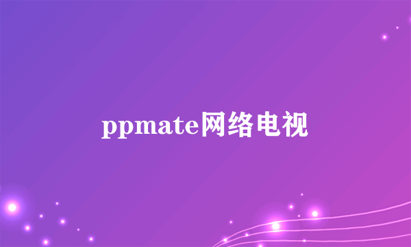 ppmate网络电视